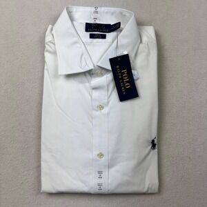 Polo Ralph Lauren Mens Slim Fit Spread Collar White Dress Shirt 17 34/35